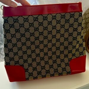 Gucci Handbag Red/ Brown Mono